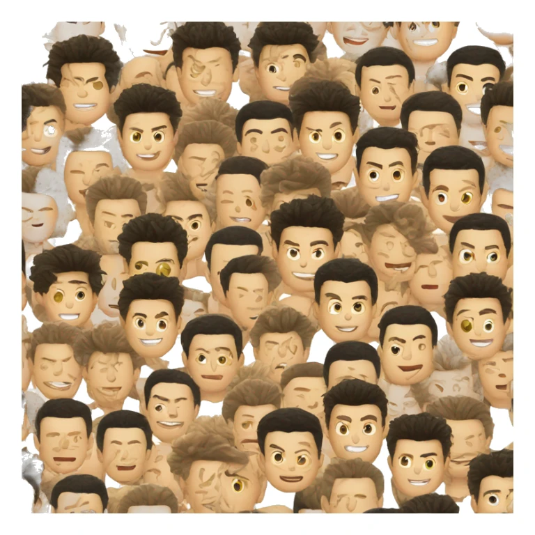 Ronaldo noodles hair sticker