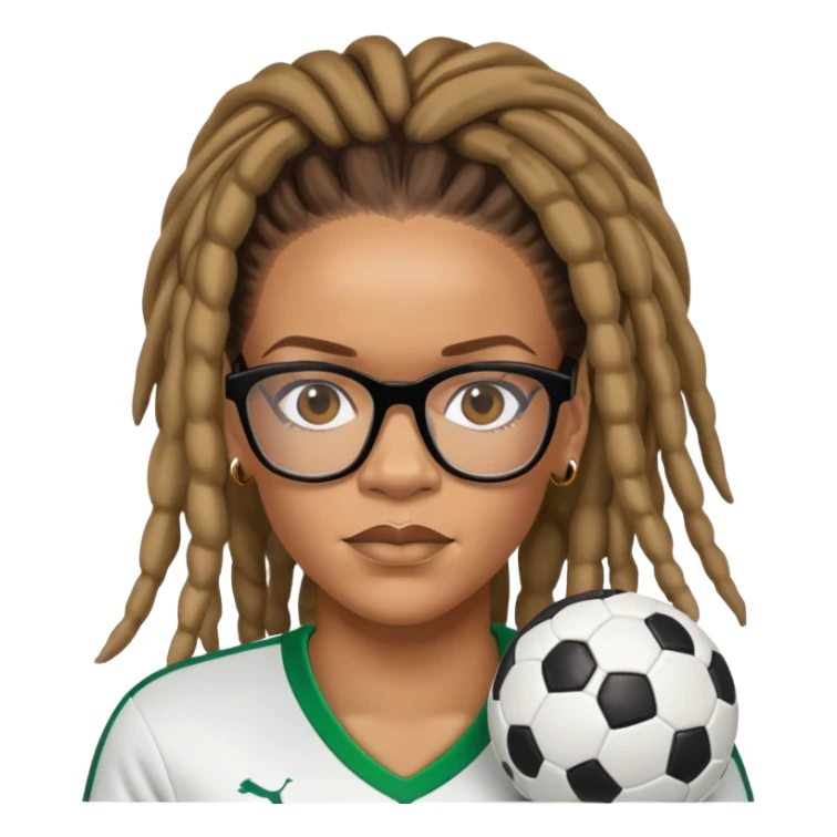 Rihanna soccer mom dreadlocks eyeglasses sticker