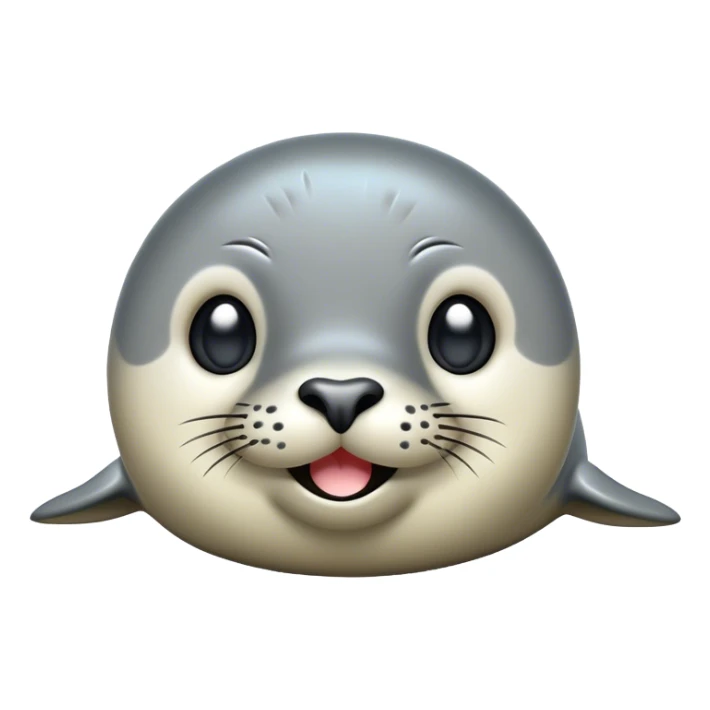 Cinematic Comical harbour seal Portrait Emoji, Head tilted dramatically with an exaggeratedly amused expression, featuring a sleek, agile body with wide, comically expressive eyes full of playful disbelief and a subtly contoured head, Simplified yet hilariously expressive features, highly detailed, glowing with a slightly sassy oceanic glow, high shine, dramatic yet playful, stylized with an air of quirky marine mischief, soft glowing outline, capturing the essence of a meme-worthy harbour seal that looks ready to side-eye its way into viral fame! sticker