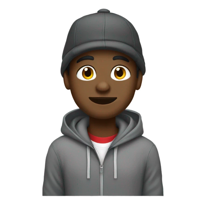 Black guy wearing Ohio state hat and hoodie  sticker