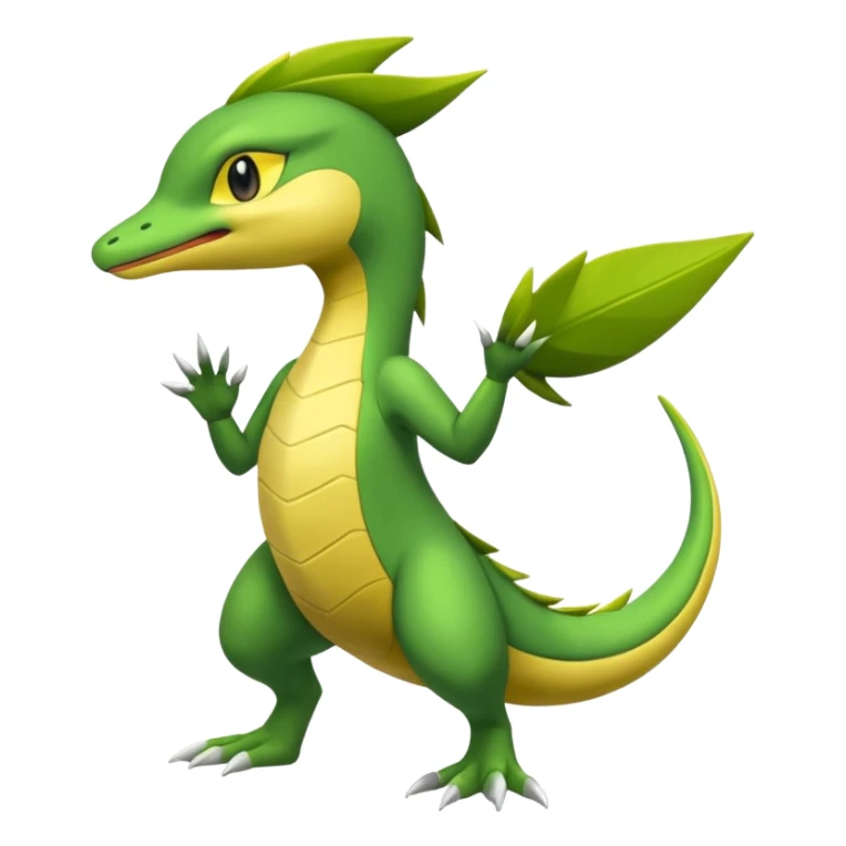 Sceptile-Snivy-hybrid-fusion (full body) sticker
