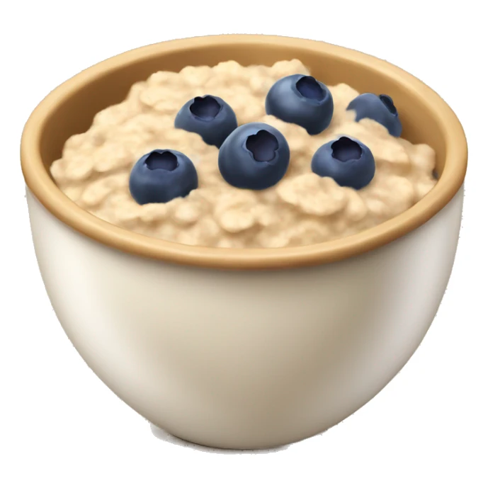 bowl of oatmeal with blueberries sticker