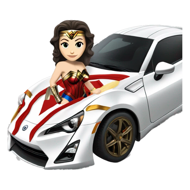 Linda Carter as Wonder Woman Long wheelbase widened Scion FR-S hypercar sticker