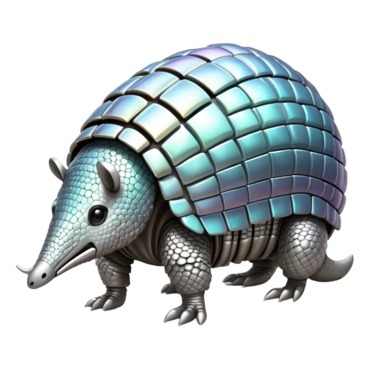 A symbiotic pair consisting of a metallic armadillo-like creature that generates magnetic fields and the colony of crystal formations growing on its back that amplify and direct these energies. sticker