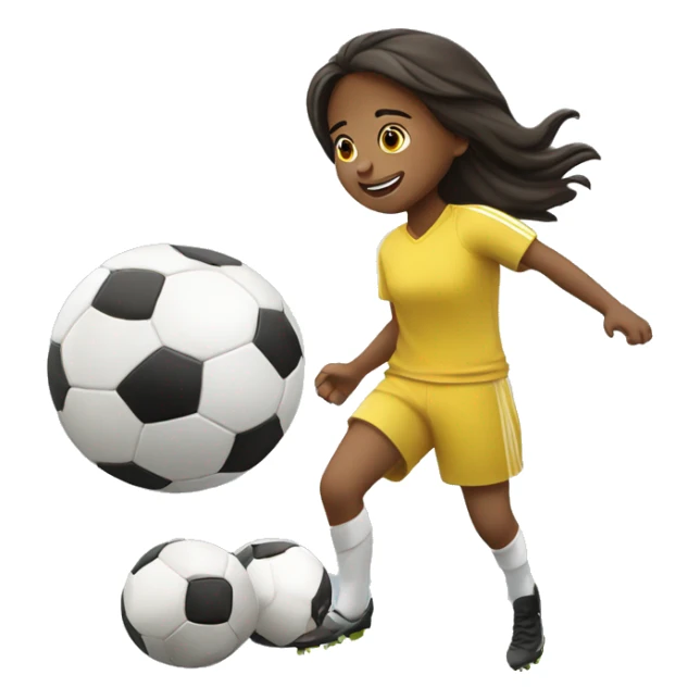niña jugando al fútbol sticker