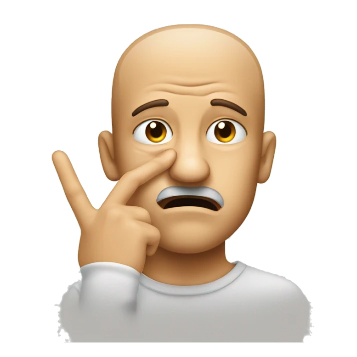 Pouting face with index fingers pointed at each other sticker