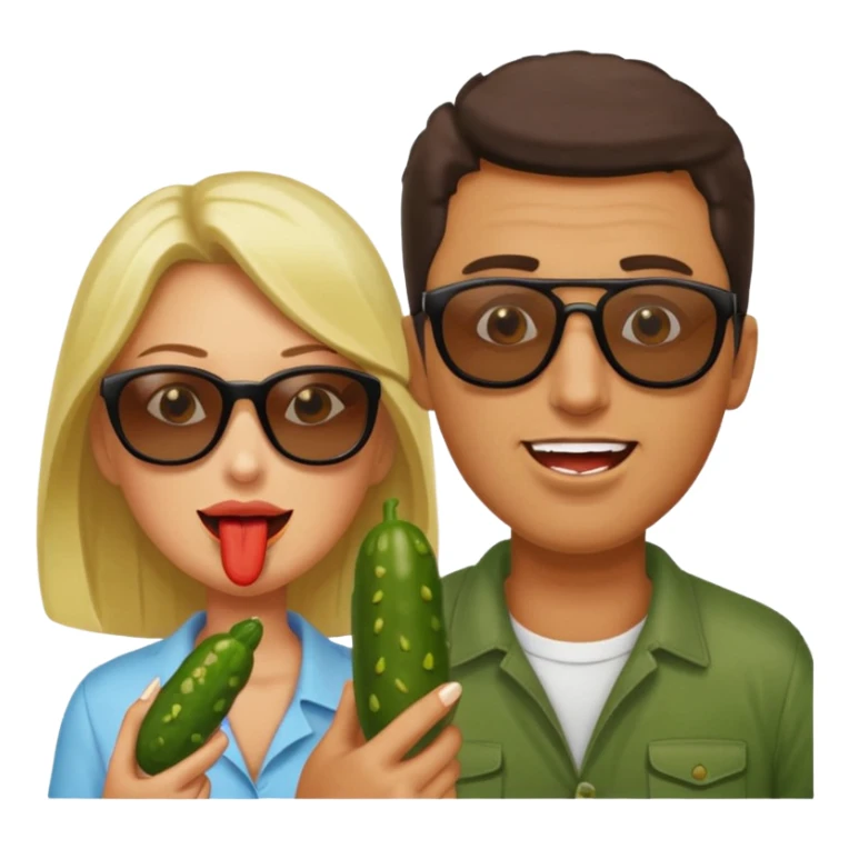 Férfi uborkáza a nőt  sticker