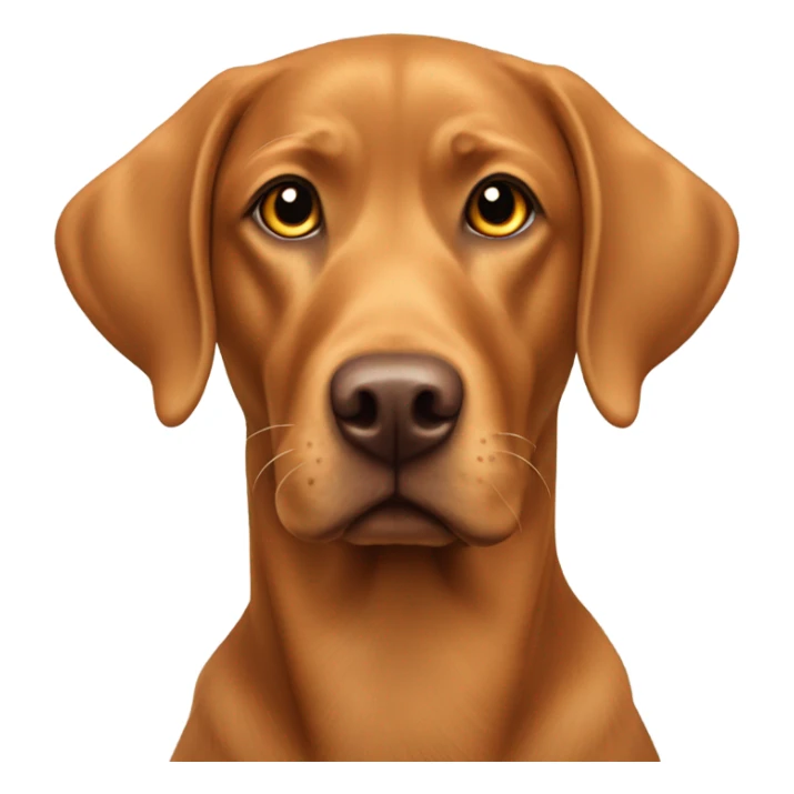Red Labrador with little white spot on chest with mallard duck sticker