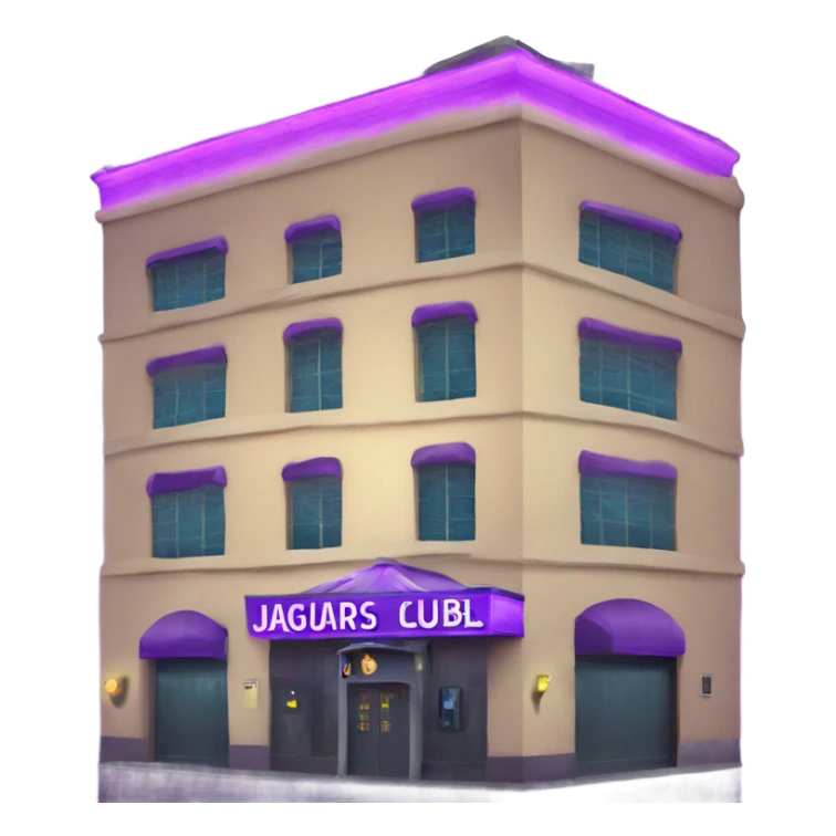  Night club building named Jaguars Club purple lights  sticker