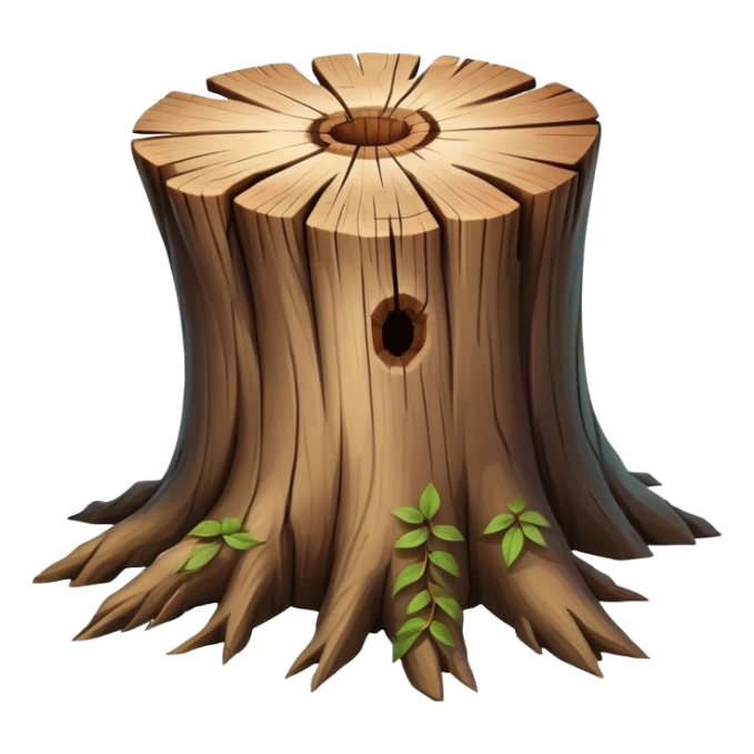 A beautiful pretty natural Tree stump with twigs sticking out sticker