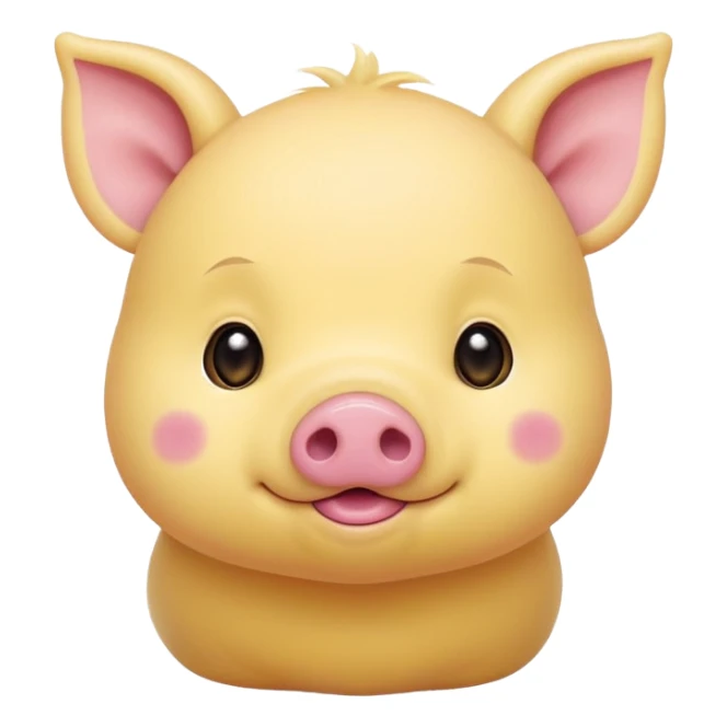 yellow baby pig sticker