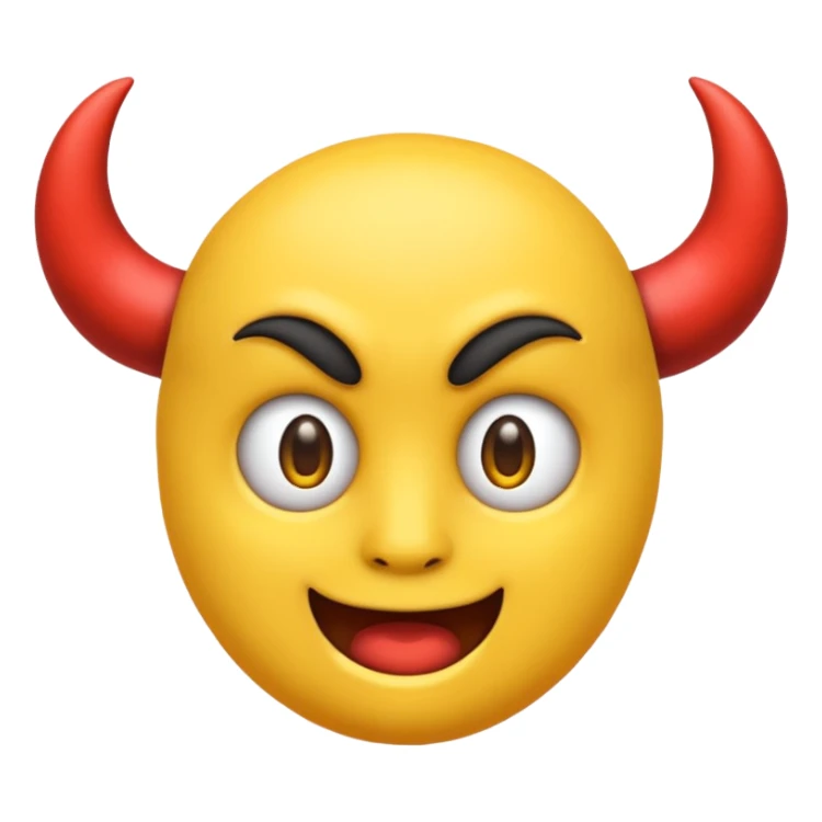 😈 this emoji but yellow and no horns sticker