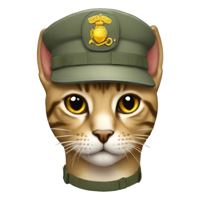 military cat Ukrainian marines sticker