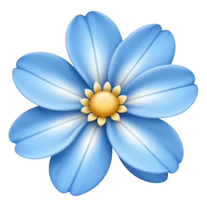 white blue  flower sticker