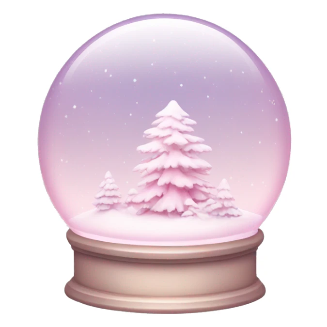 Pastel pink snow globe sticker