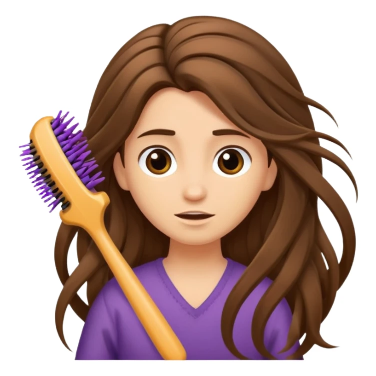 hair brush with hair sticker