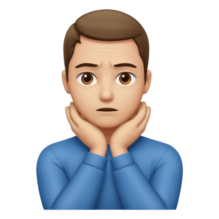 Arms crossed grabbing neck upset eye twitching sticker