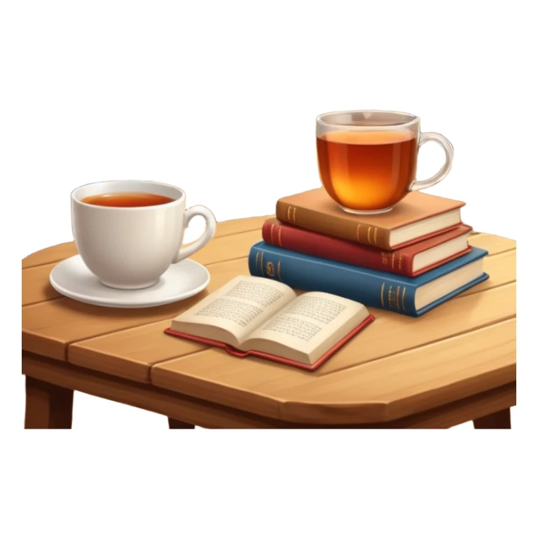 cozy books and tea or coffee sticker