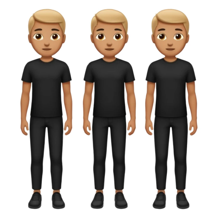 japanese black shirt and pant sticker