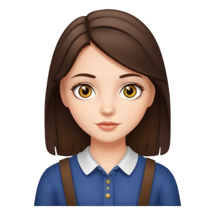 Country brunette girl with hazel eyes sticker
