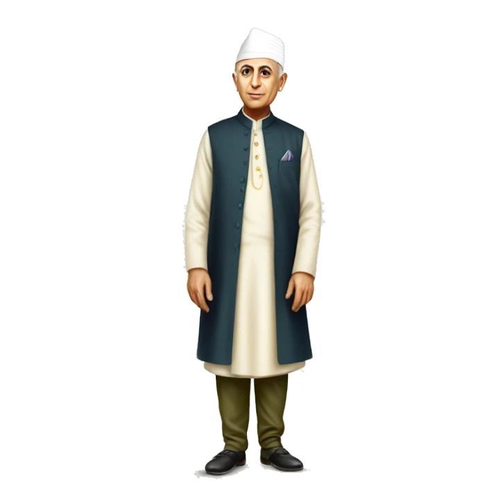 Pandit jawaharlal Nehru standing full body sticker