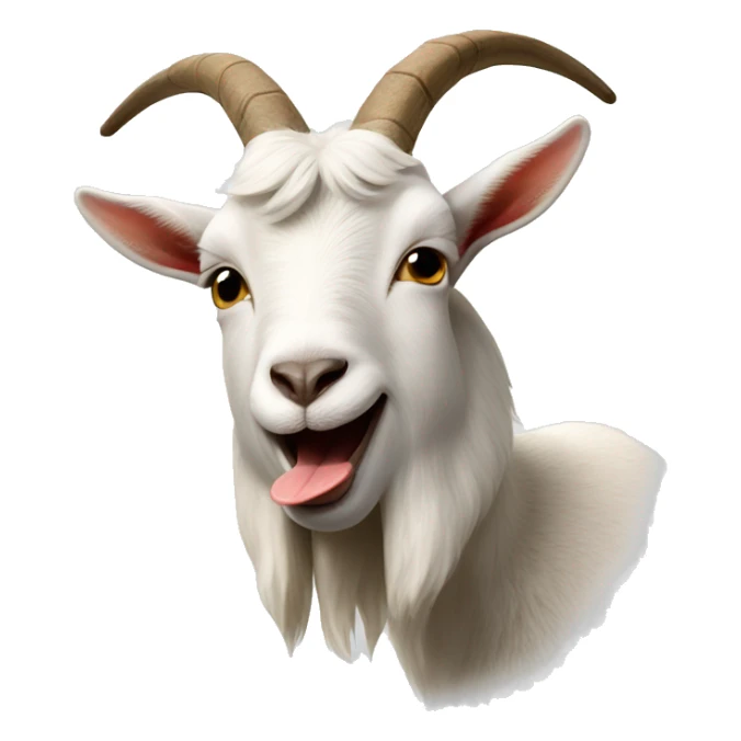 Goat showing tongue sticker