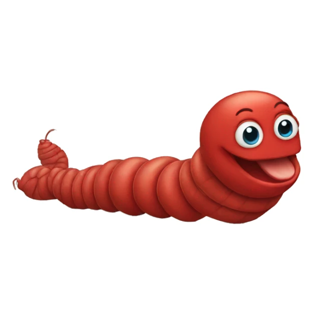 red worm sticker
