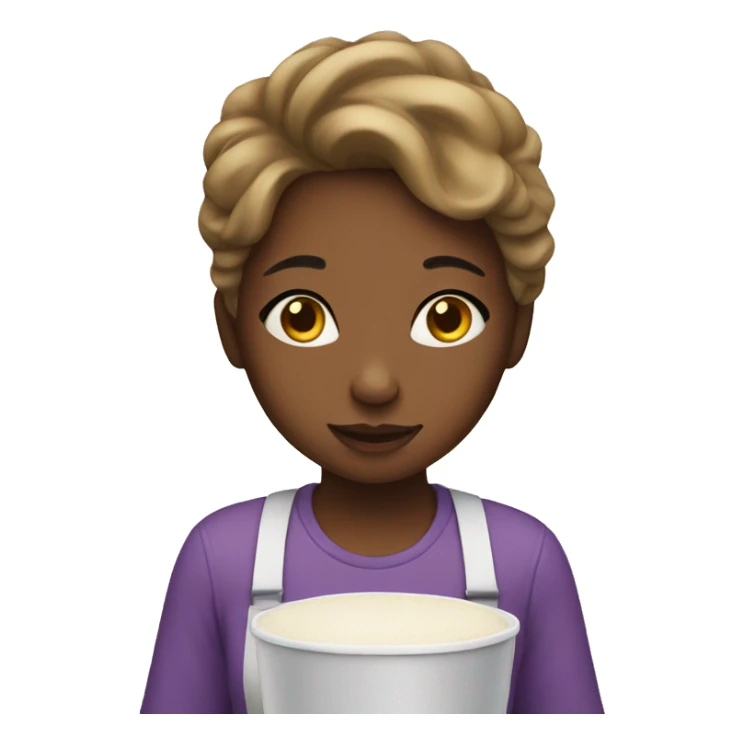 girl with food sticker