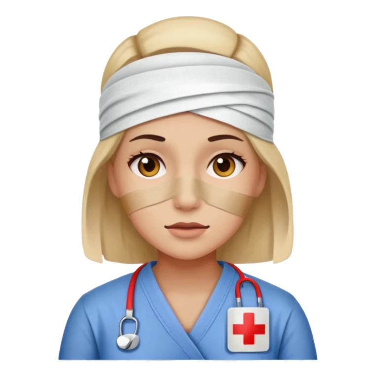 A female employee who has a major injury needs to report it. sticker