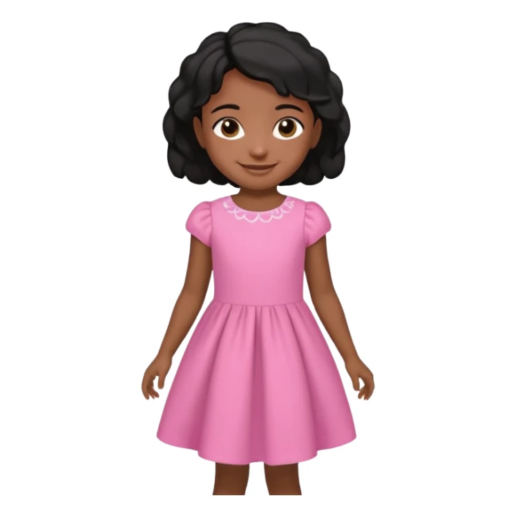 6 to 7 years black daughter with black hair emoji sticker