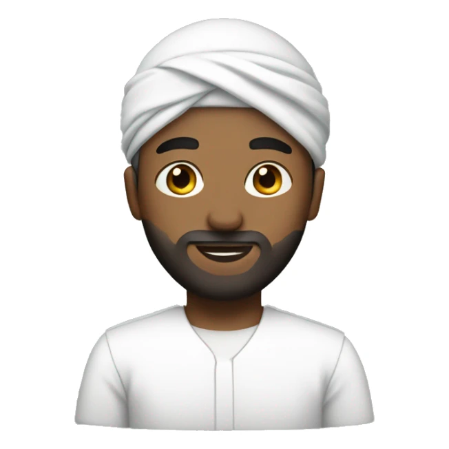 Boy with white shirt and  beard and turban sticker