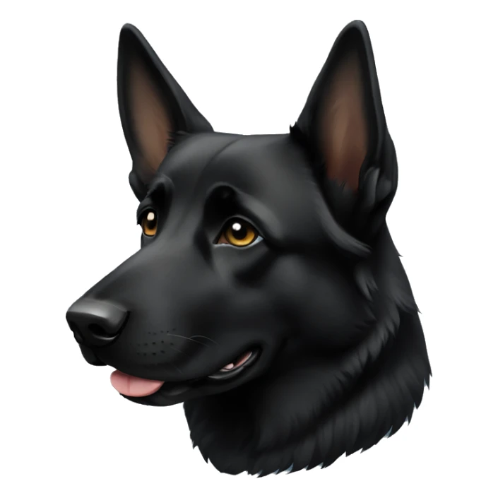 Black German shepherd sticker