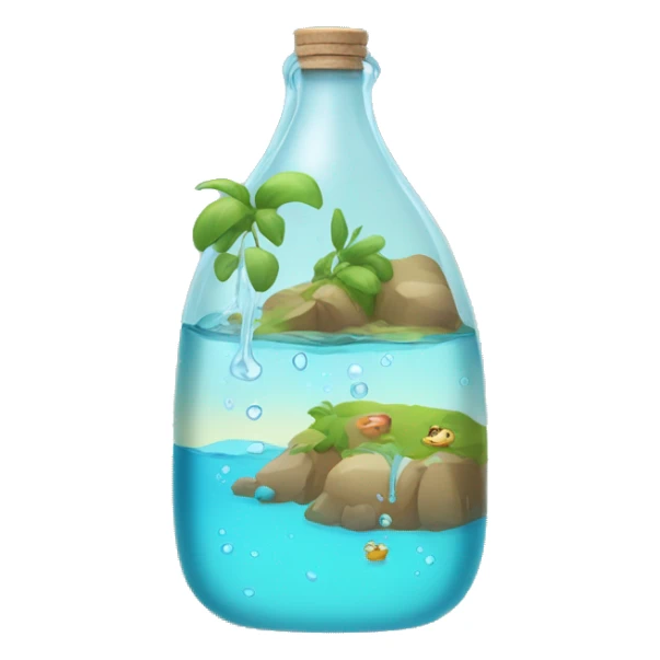 chat qui boit de l'eau avec un bouteille sticker