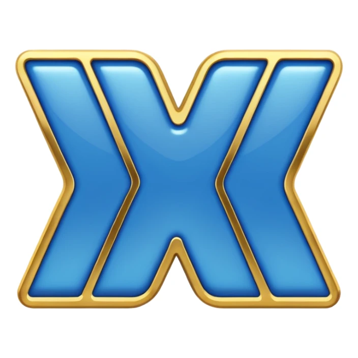 the word "yes" in blue and gold sticker