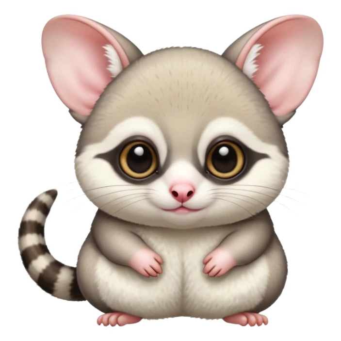 Fat and cute Japanese sugar glider  white sticker