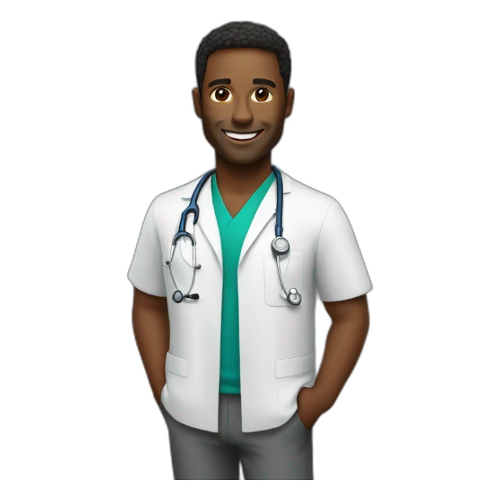 Médico, 36 anos, pele branca sticker