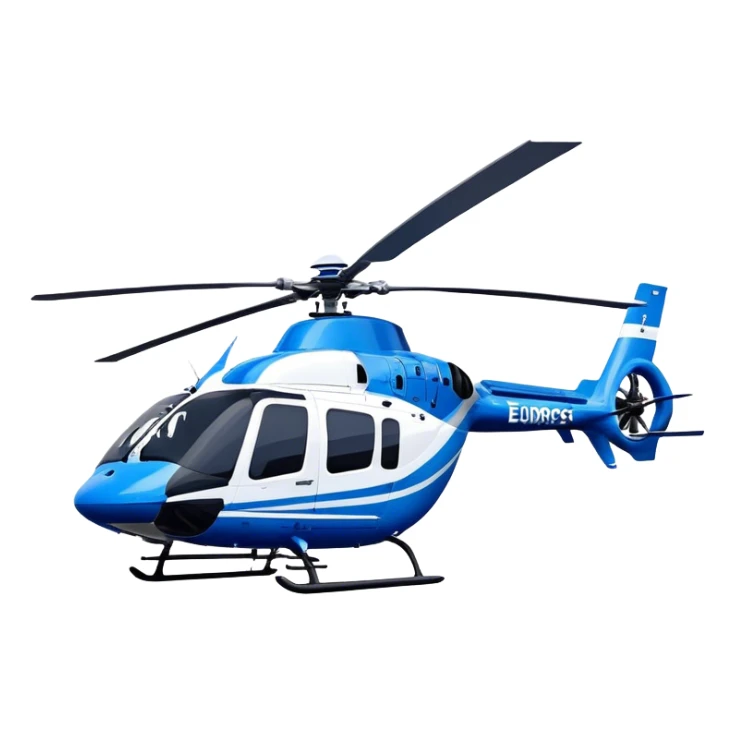 Eurocopter EC135 - Airbus Helicopters (Model Year: 2020) (Iconic colour: Blue and white) sticker