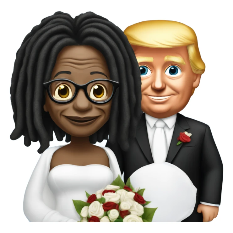 Whoopi Goldberg marries Trump sticker