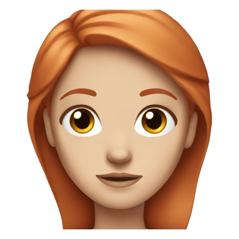 red hair white girl with cross eyes sticker