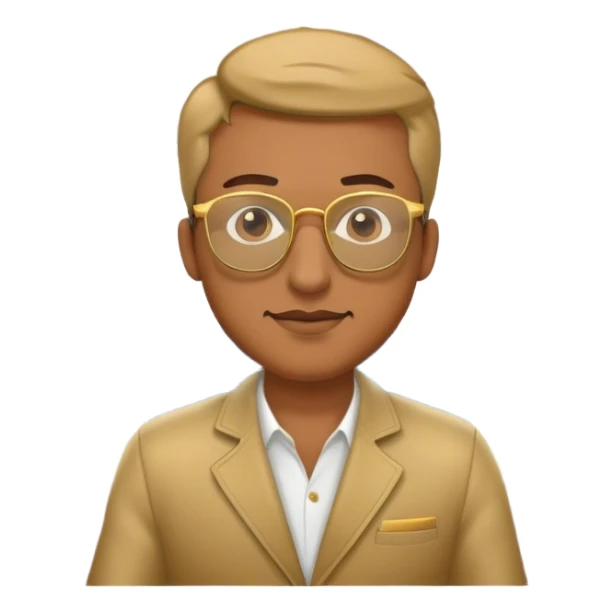 the guy in golden glasses in an airplane sticker