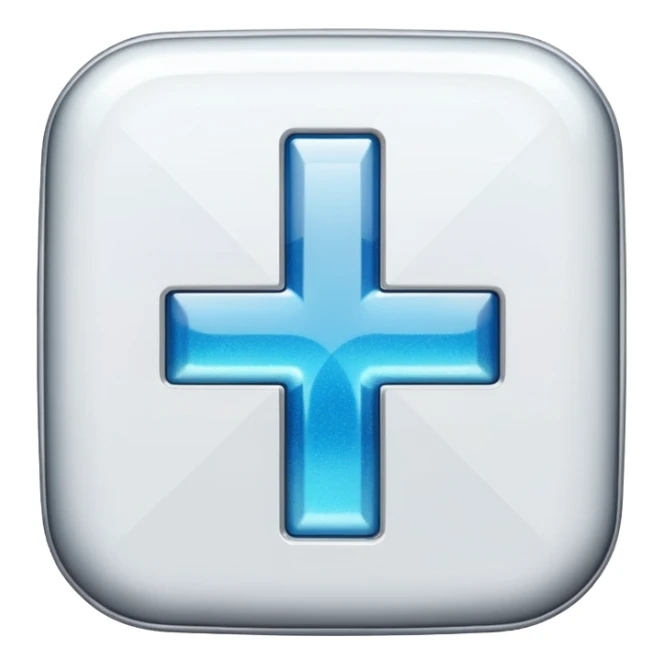 glitter white symbol of hospital sticker