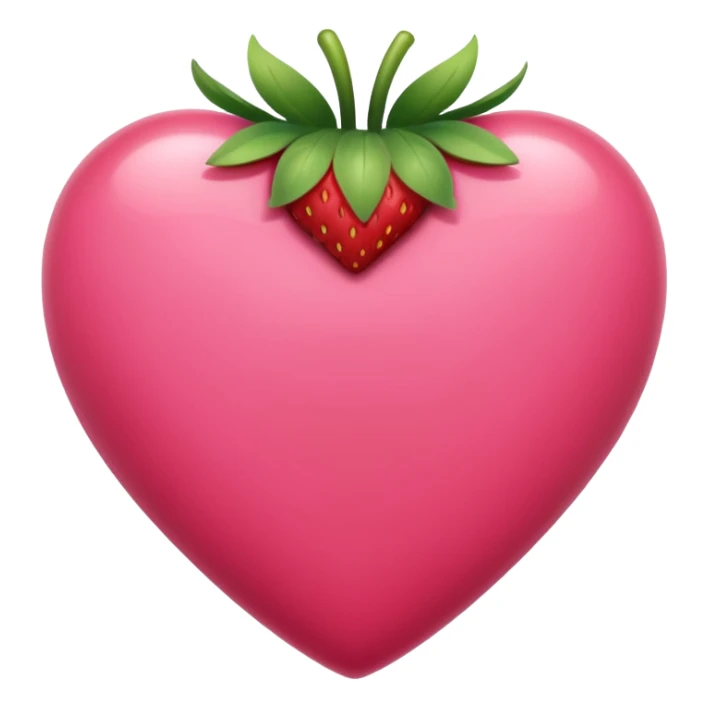 strawberry pink color heart sticker
