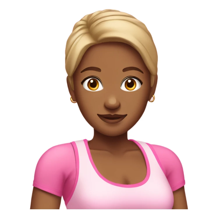 Tan girl in pink gym wear  sticker