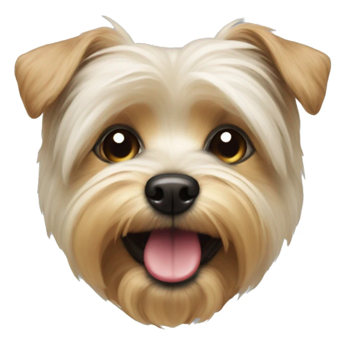 morkie dog sticking tounge out  sticker