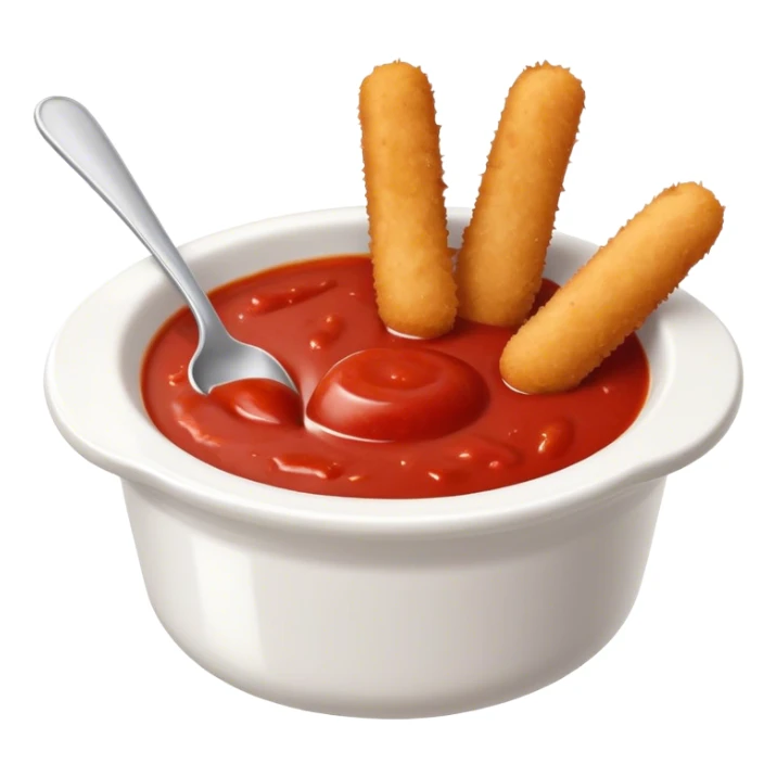 Plate of Mozzarella sticks with red marinara sauce in a small ramekin sticker