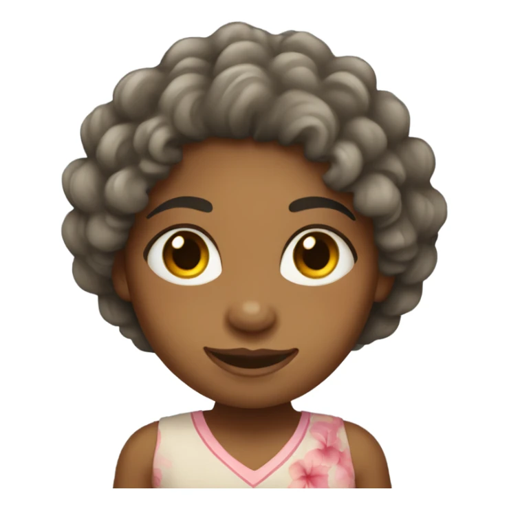 Fijian girl with curly hair sticker