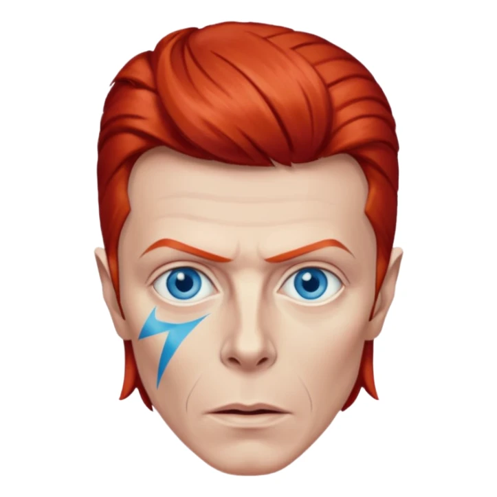 David Bowie with Blue eyes, red hair sticker