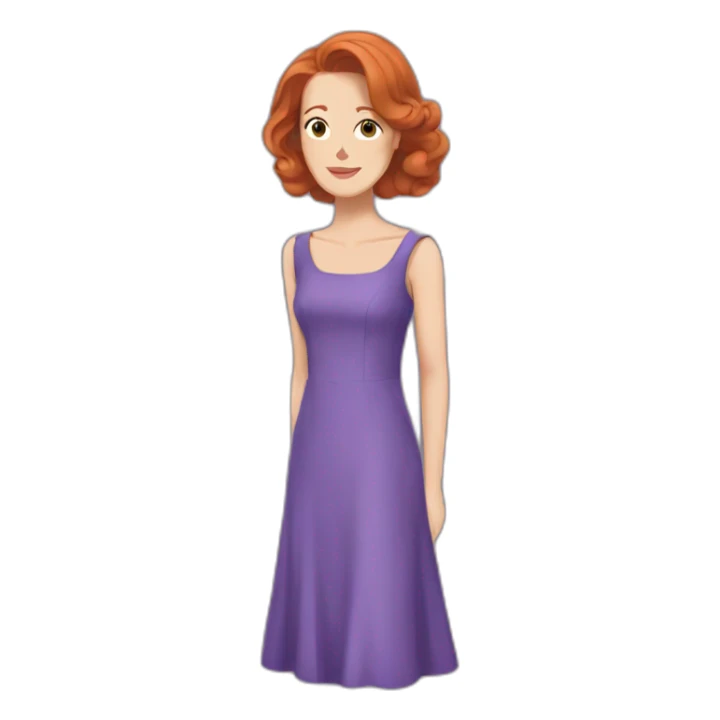 Audrey fleurot long purple dress sticker
