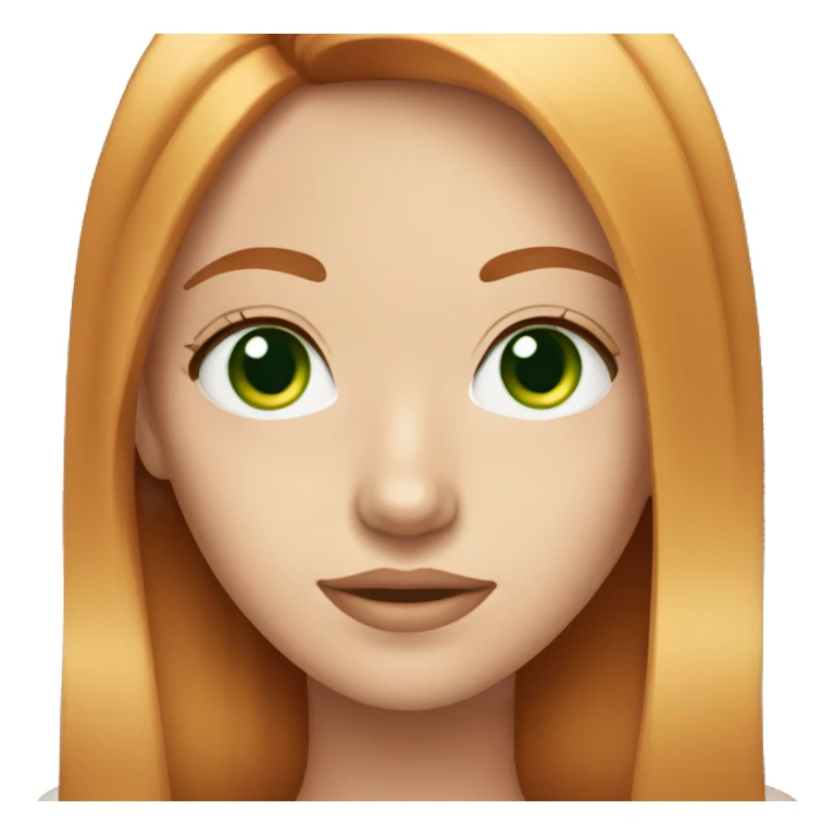 Beautiful girl with ginger straight hair green eyes sticker