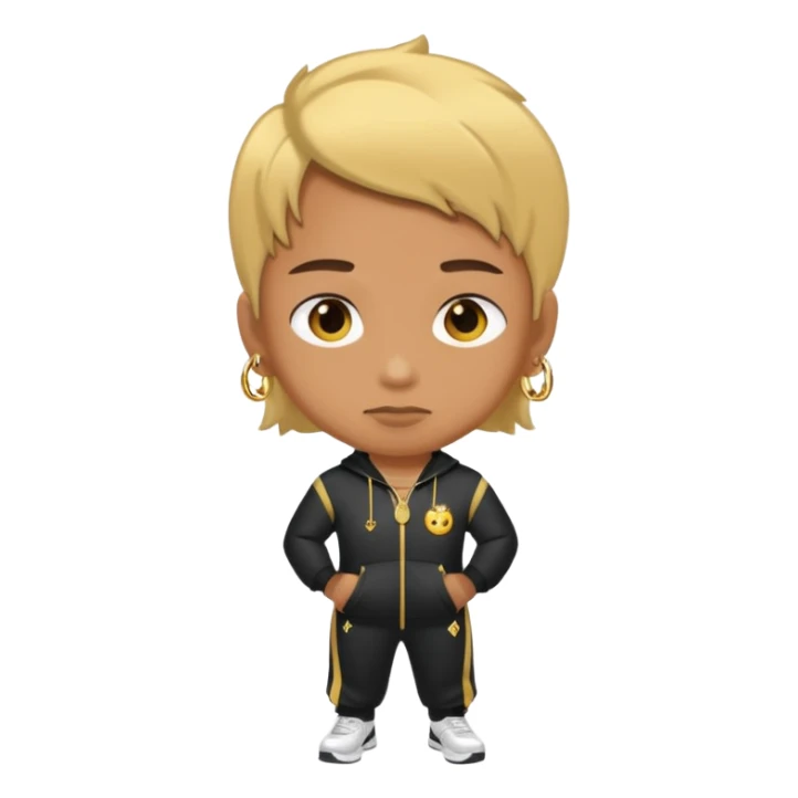 person wearing track suit and gold chain sticker